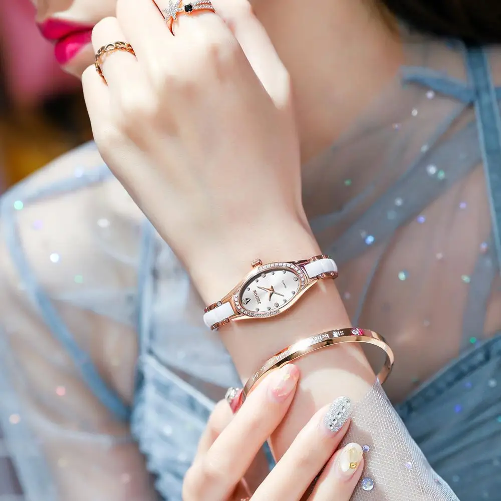Маленькие часы с циферблатом для женщин, овальные женские часы montre femme, бриллиантовые часы из нержавеющей стали, Роскошные водонепроницаемые часы reloj mujer, ультратонкие