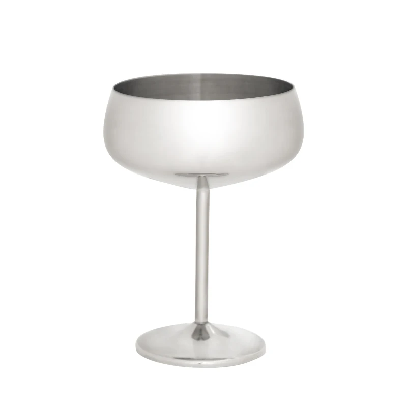Shatter proof cocktail and beverage mug wholesale stainless steel wine goblets