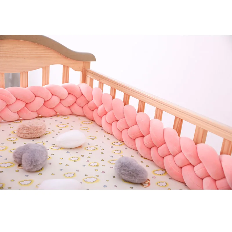 4-FL 2 м несколько цветов длинный узел DIY подготовка подушка для детской кроватки анти-столкновения кровать забор украшение в детскую комнату кровать бампер - Цвет: 16