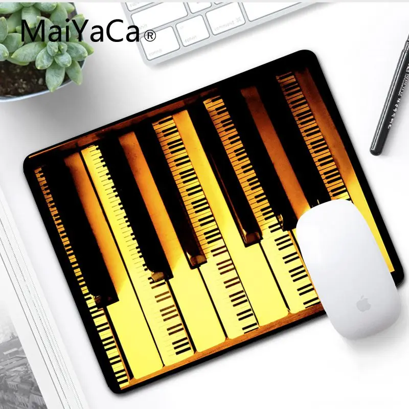 No LockEdge 25x29cm MaiYaCa дизайн черно-белое фортепиано противоскользящие прочные силиконовые компьютерные коврики для ноутбука игровой шкафчик мыши коврик для мыши - Color: No LockEdge 25x29cm