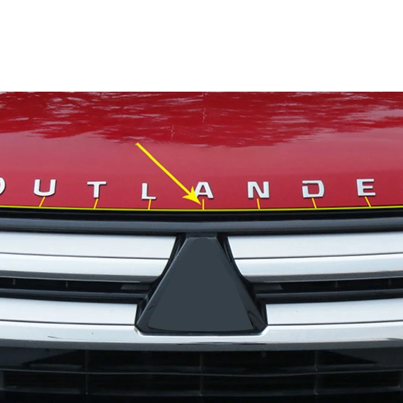 Нержавеющая сталь Тонкий Outlander текст 3D письмо наклейка Накладка для Mitsubishi Outlander 2013