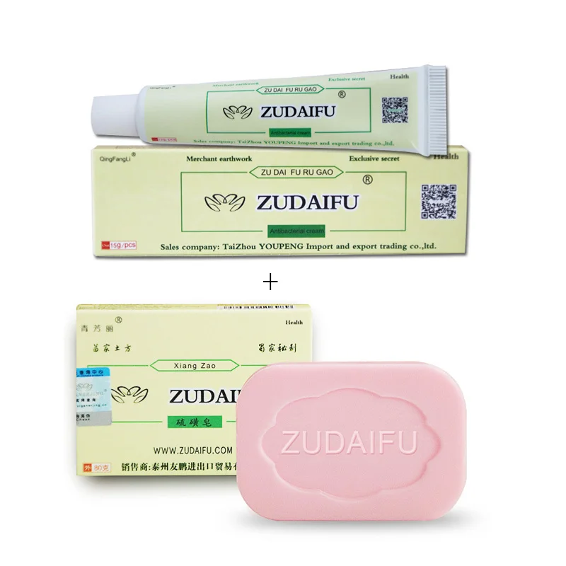Zudaifu крем для псориаза кожи + серное мыло от акне Себорея экзема анти грибковое