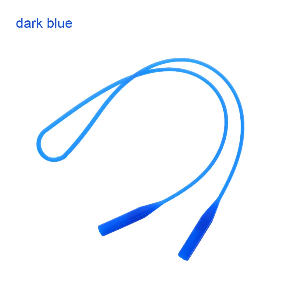 dark blue Силиконовые очки ремни эластичные противоскользящие очки цепочка для солнцезащитных очков спортивный ремешок шнур держатель Регулируемый Противоскользящий шнур веревки - Цвет: dark blue