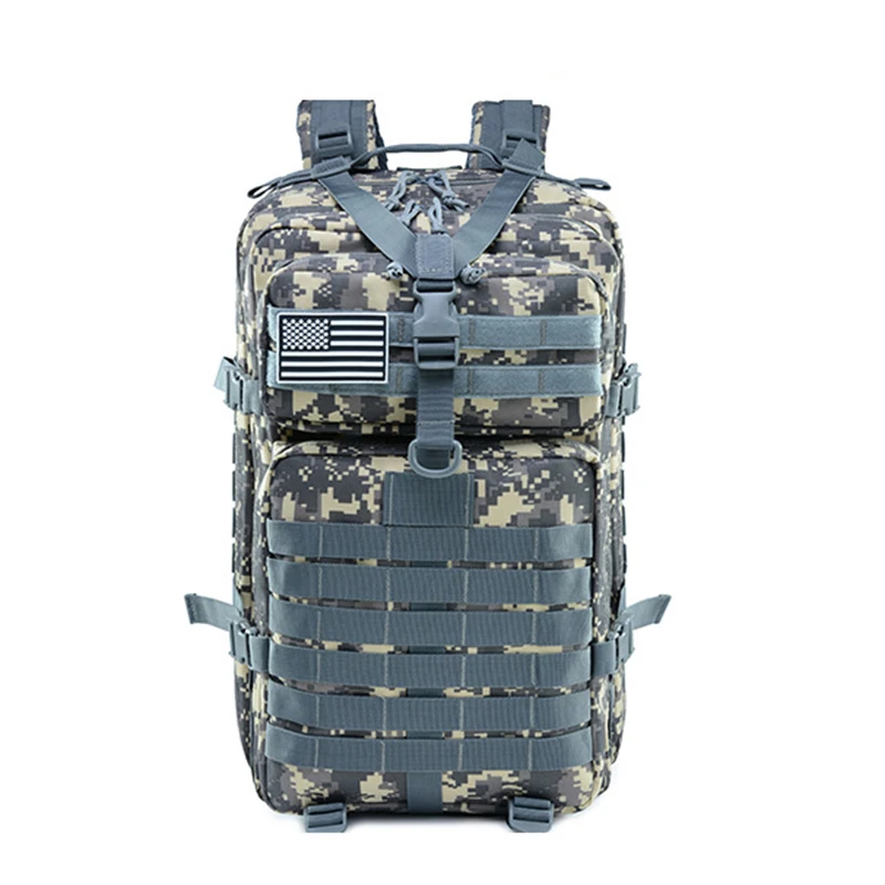 ACU 45L Мужская альпинистская походная сумка, военный тактический рюкзак, армейский водонепроницаемый рюкзак для путешествий, кемпинга, рюкзак XA175G - Цвет: ACU
