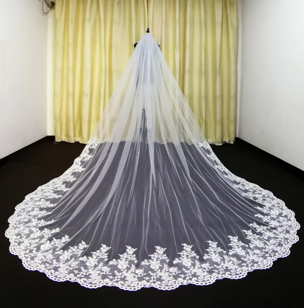 Реальные фотографии фатиновая Фата для свадебной невесты белая цвета слоновой