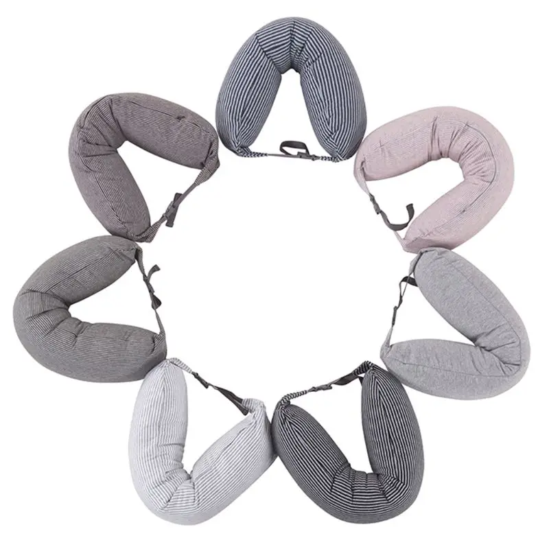 Portable Massage Travel Pillow Neck Support Head Rest Airplane Office Cushion with Buckle | Красота и здоровье
