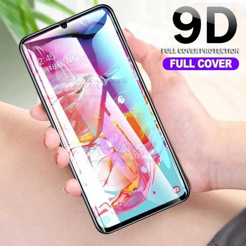 9D закаленное Стекло для samsung Galaxy A50 A70 A505F A705F Экран защитная плёнка для НУА Вэй на A10 A20 A20E A30 A40 A50 A60 Стекло