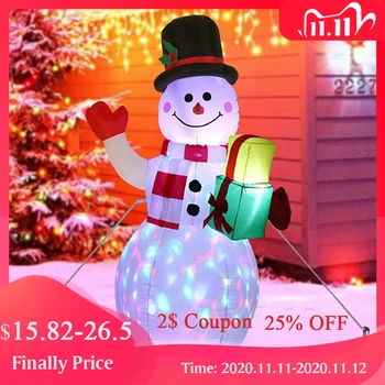 

1.5m Merry Christmas Decor LED Inflatable Lantern Luminous Indoor And Outdoor Birthday Party New Year Xmas Decorations