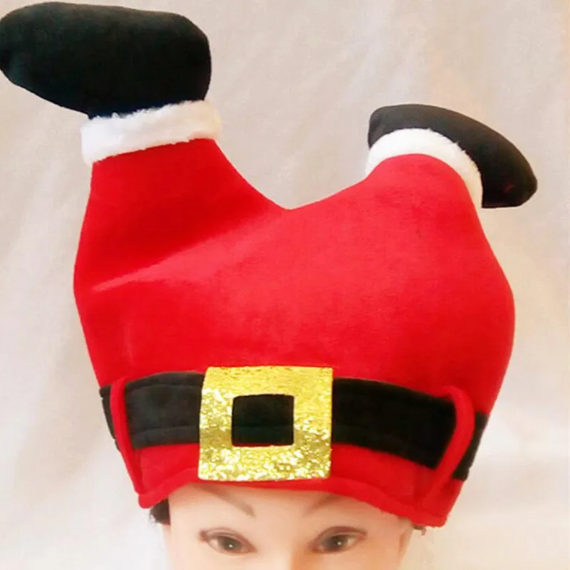 Christmas Funny Hat Red Santa Claus Pants Hats Adult Children Decoration New Year Gifts Party Favor Supplies