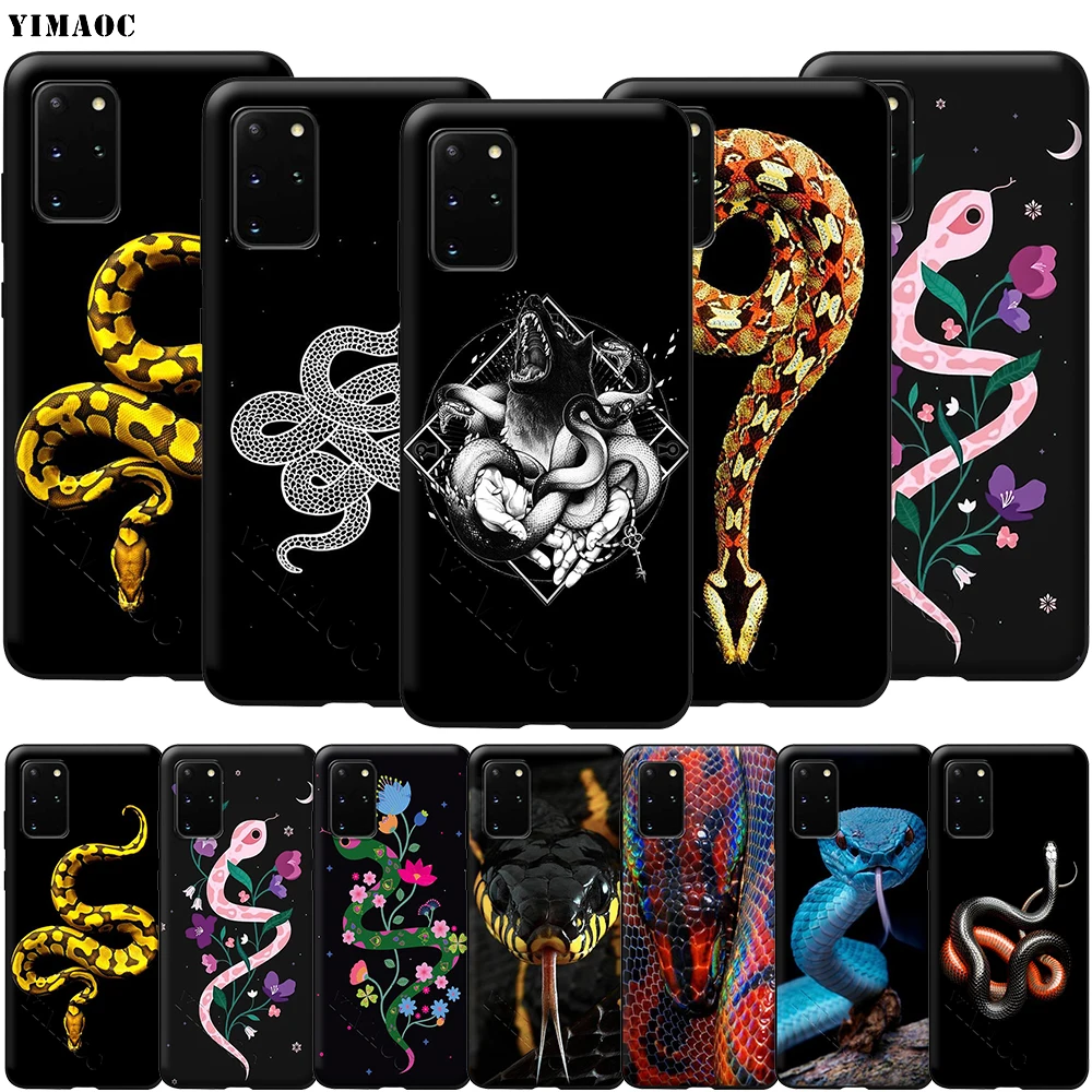 Мягкий силиконовый чехол YIMAOC с змеями и цветами для Samsung Galaxy S6 S7 Edge S8 S9 Plus A3 A5 A6 Note 8 9