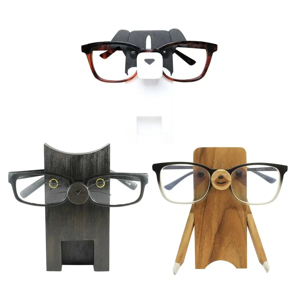 Fun Eyeglass Display Stands Animal Shape Wood Glasses Rack Sunglasses