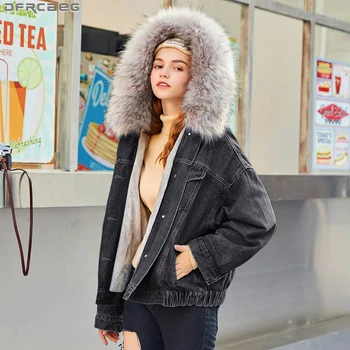 jean jacket with pink fur collar