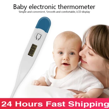 

2/5pcs Baby Digital Thermometer With Reminder Function, Digital LCD Underarm Oral Fever Alarm Thermometer, Home Health Care