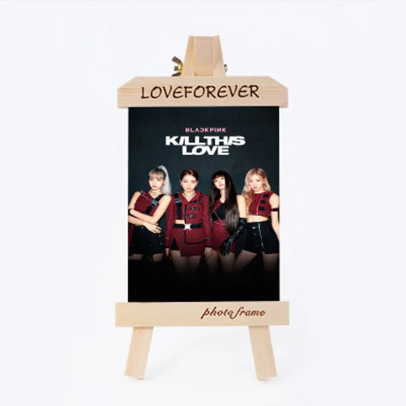 20 см KPOP BlackPink Kill This Love деревянная рамка Love Forever JISOO JENNIE LISA ROSE домашнее украшение LXX393 - Цвет: BlackPink