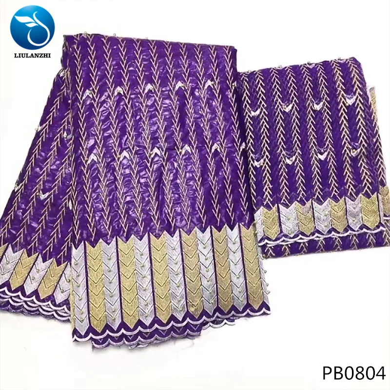 LIULANZHI желтый Базен riche getzner хлопок ткань tissu riche ткань жаккардовая парча ткань с бисером 7 ярдов/партия PB08
