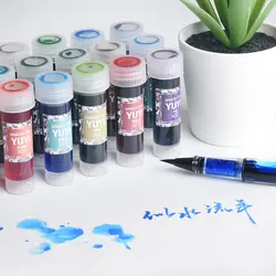 Неуглеродные 5 мл цветные чернила градиентные чернила с перьевой ручкой портативные бутылки чернила для Стеклянная Ручка Dip ручки запасные