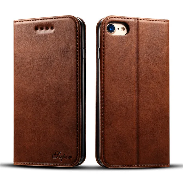 Brown 026 Роскошный Ретро-чехол для iPhone 11 Pro Max XR X XS Max 6 6S 7 8 Plus, чехол для телефона из искусственной кожи, флип-бумажник, держатель для карт, Магнитный чехол - Цвет: Brown 026
