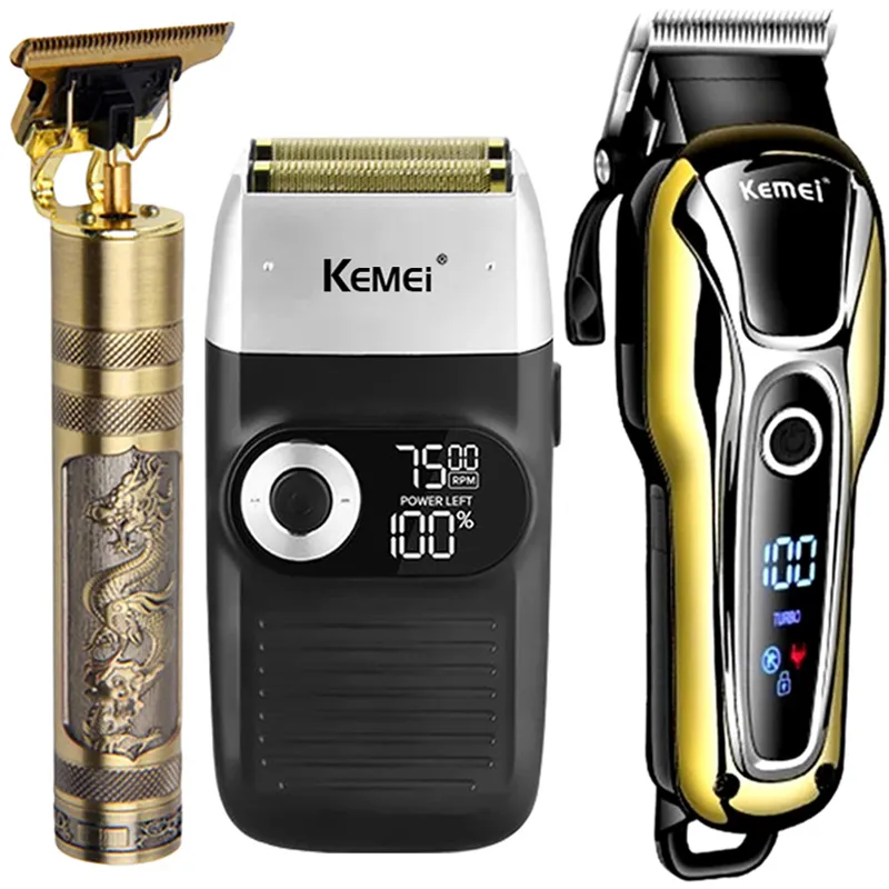 Kemei Clipper Electric Hair Trimmer For Men Electric Shaver Professional  Men's Hair Cutting Machine Wireless Barber Trimmer - Hair Trimmers -  AliExpress