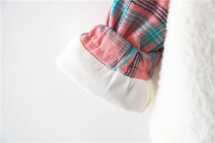 Sodawn Kids Girl Clothes Girl Dress Winter Baby Girl Clothing Sets Infant Toddler Costume Vest+Plaid Dress 2pcs Clothing Sets