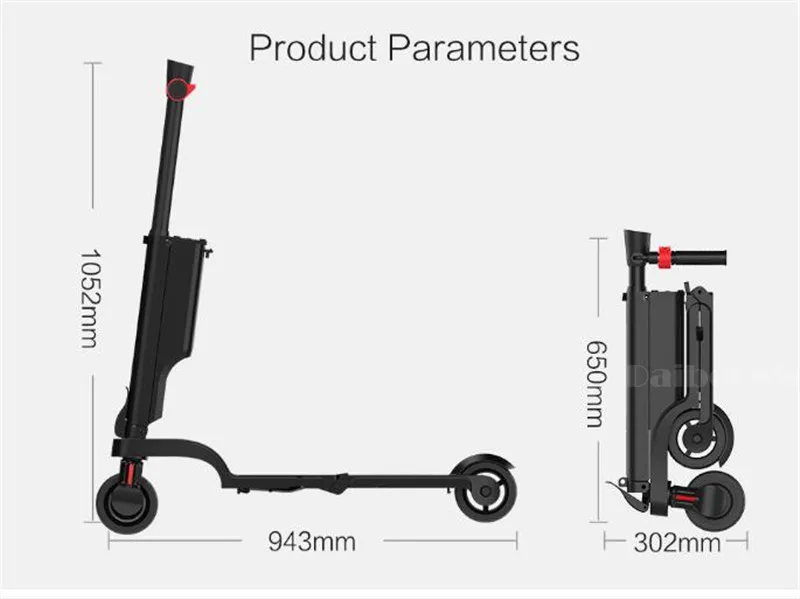HX X6 Folding Electric Scooter Two Wheel Electric Scooters Mini Protable Backpack E-Scooter Electric Bike Ebike                  (29)