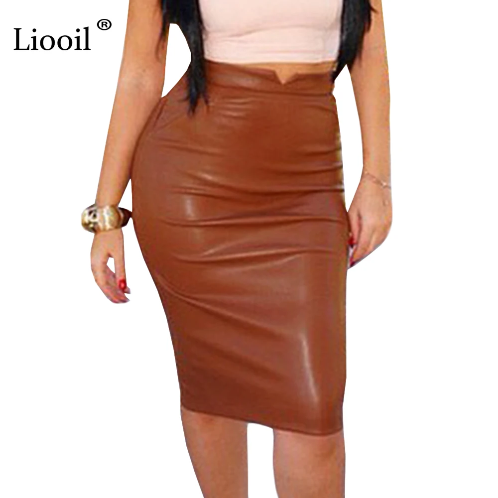leather skirt office wear