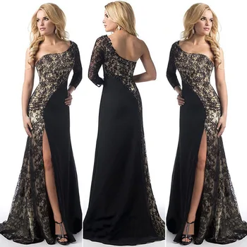 

2019 New High-end Evening Dress Sexy Lace Stitching Asymmetrical Luxury Sequin Dress fall Party Prom Jeffree Star