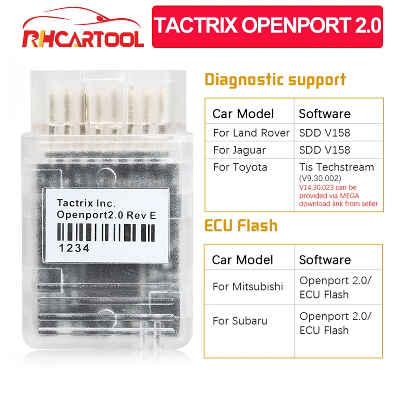 Tactrix Openport 2 0 ECU вспышка с открытым портом для Toyota JLR SDD чип Тюнинг OBD OBD2