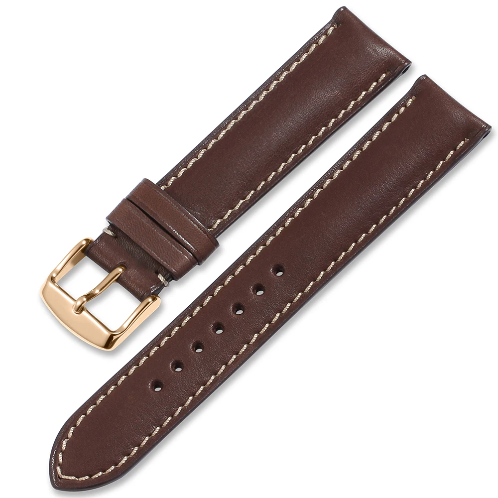 IStrap кожаный ремешок часы ремешок для IWC для Omega Seiko Casio 16 мм 18 мм 19 мм 20 мм 21 мм 22 мм 24 мм - Цвет ремешка: coffee with tan