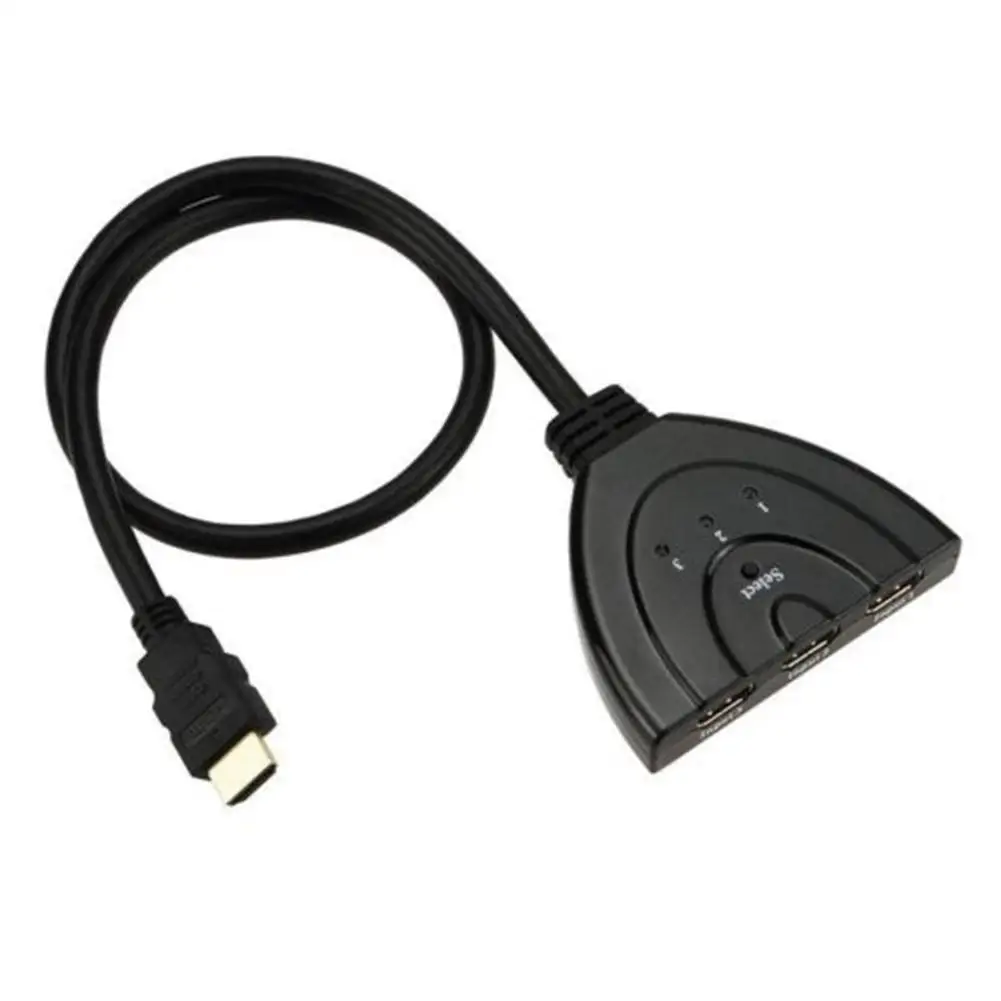 HobbyLane 3 порта к 1 HDMI автоматический переключатель сплиттер коммутатор кабель для HDTV DVD Черный