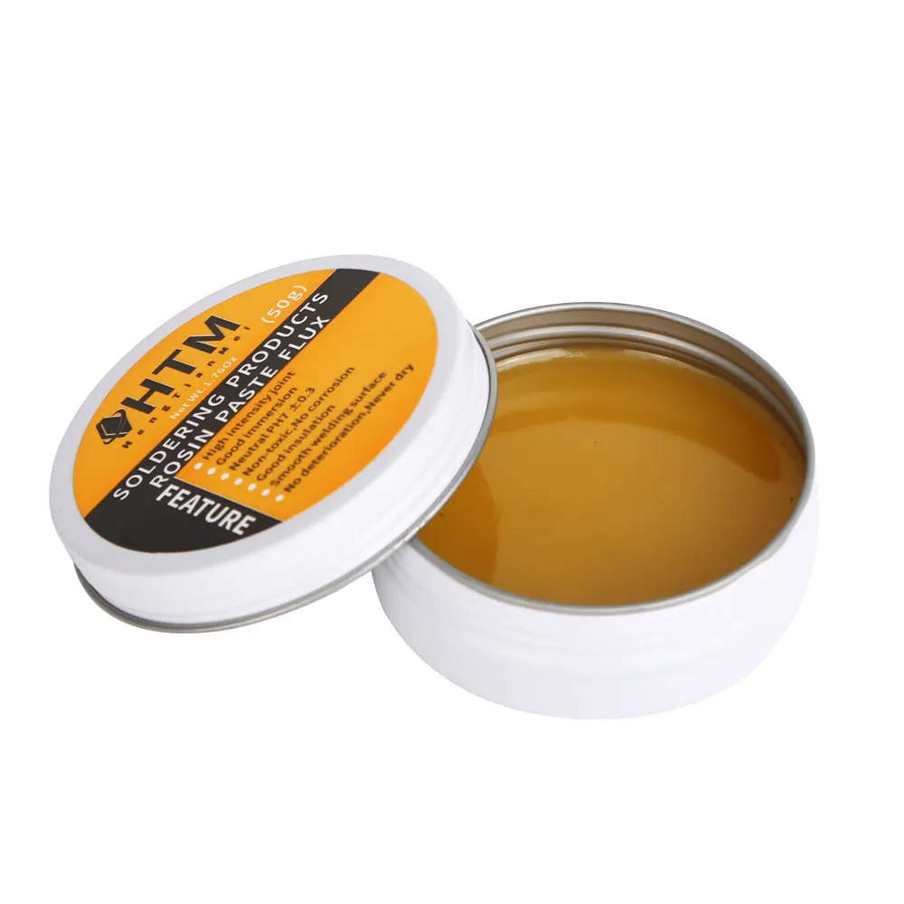 HTM Mild Rosin Soldering Paste 10g/50g Environmental Soldering Paste Flux PCB IC Parts Welding Soldering for Metalworking images - 6