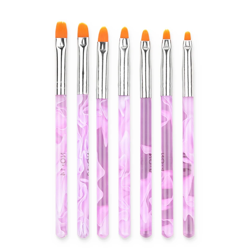 Nail Art Brush Acrylic Nail Polish Brush Kit UV Gel Nail Polish Paint Brushes Drawing Nail Pen Manicure Clean Brush Tools
