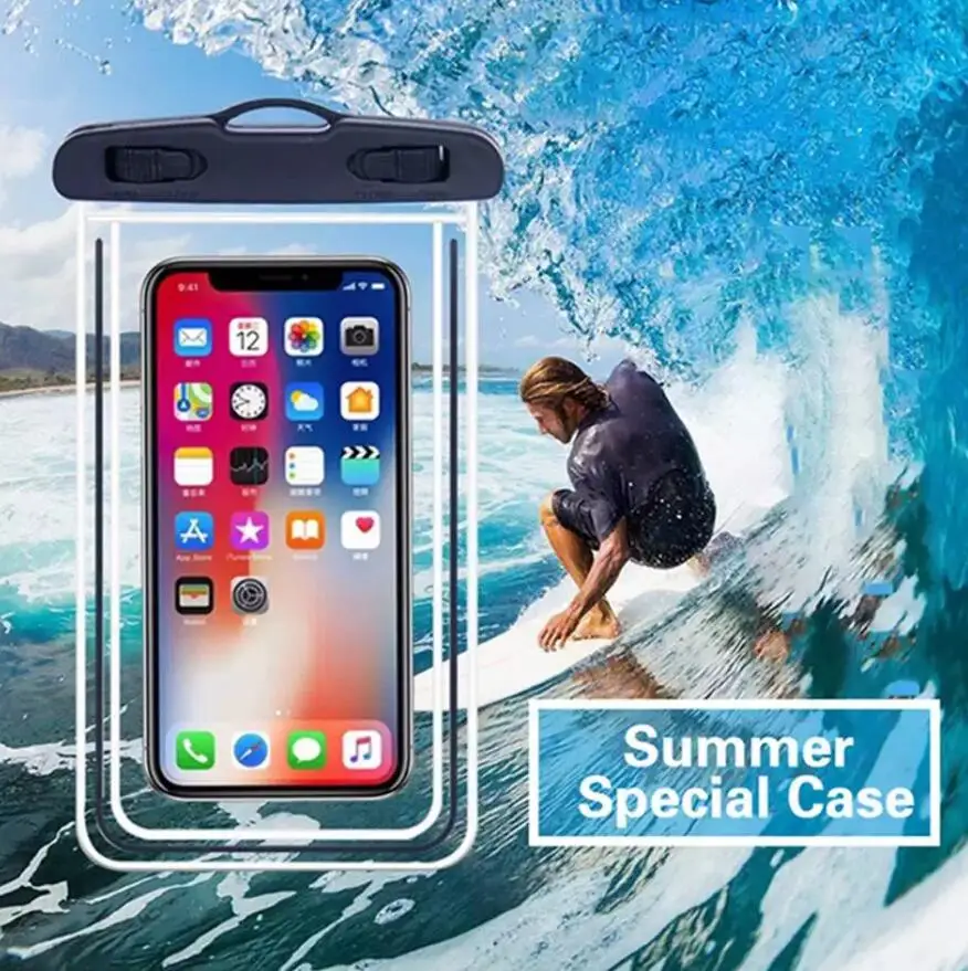 EGEEDIGI водонепроницаемая сумка чехол для iPhone X samsung huawei Xiaomi Универсальный подводный люминесцентный мешочек чехол для 6 дюймов сотовый телефон сумка