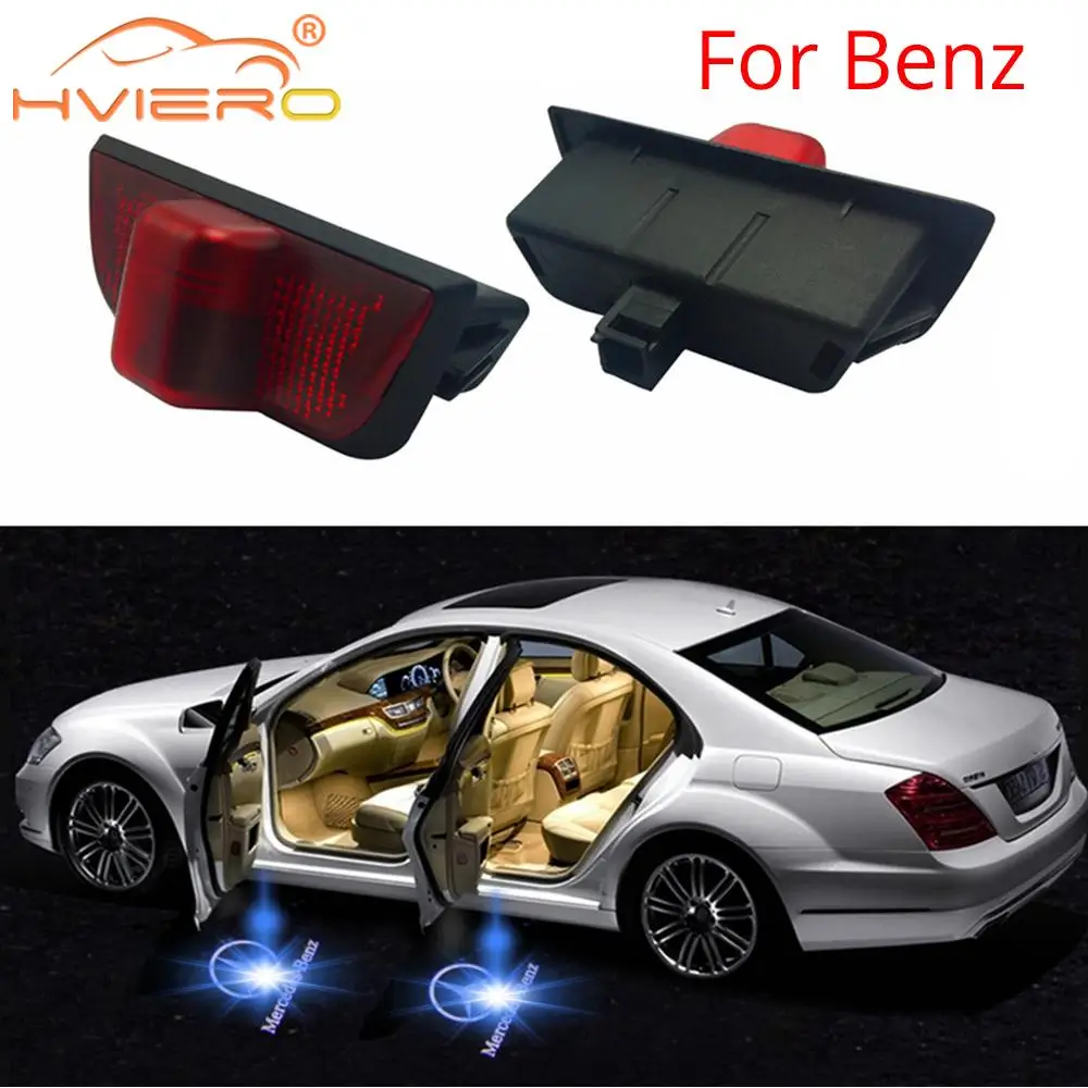 Приветственный светильник для Benz C-class W203 CLK/SLK/level, предназначенный для W208 R171, лазерная светодиодная проекционная лампа, неоновая Автомобильная дверная лампа постоянного тока 12 В