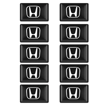 

10pc Steering Wheel 3D Car Sticker Emblem Decal Decorating For Honda civic 4d accord steeed crv rd1 x4 shadow vt750 accessories