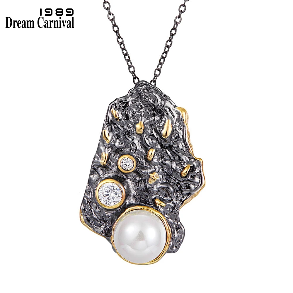 DreamCarnival1989 винтажное женское ожерелье с подвеской из циркония грубое