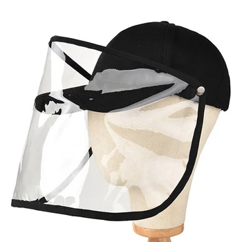 

Anti Dust Fishing Caps Unisex Anti-spitting Protective Hat Windproof Transparent Cover Baseball Cap for Outdoor Hiking Camping