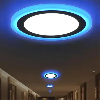 

12+4W Dual-Color LED Embedded Round Ceiling Light Recessed Panel Lamp Bulb