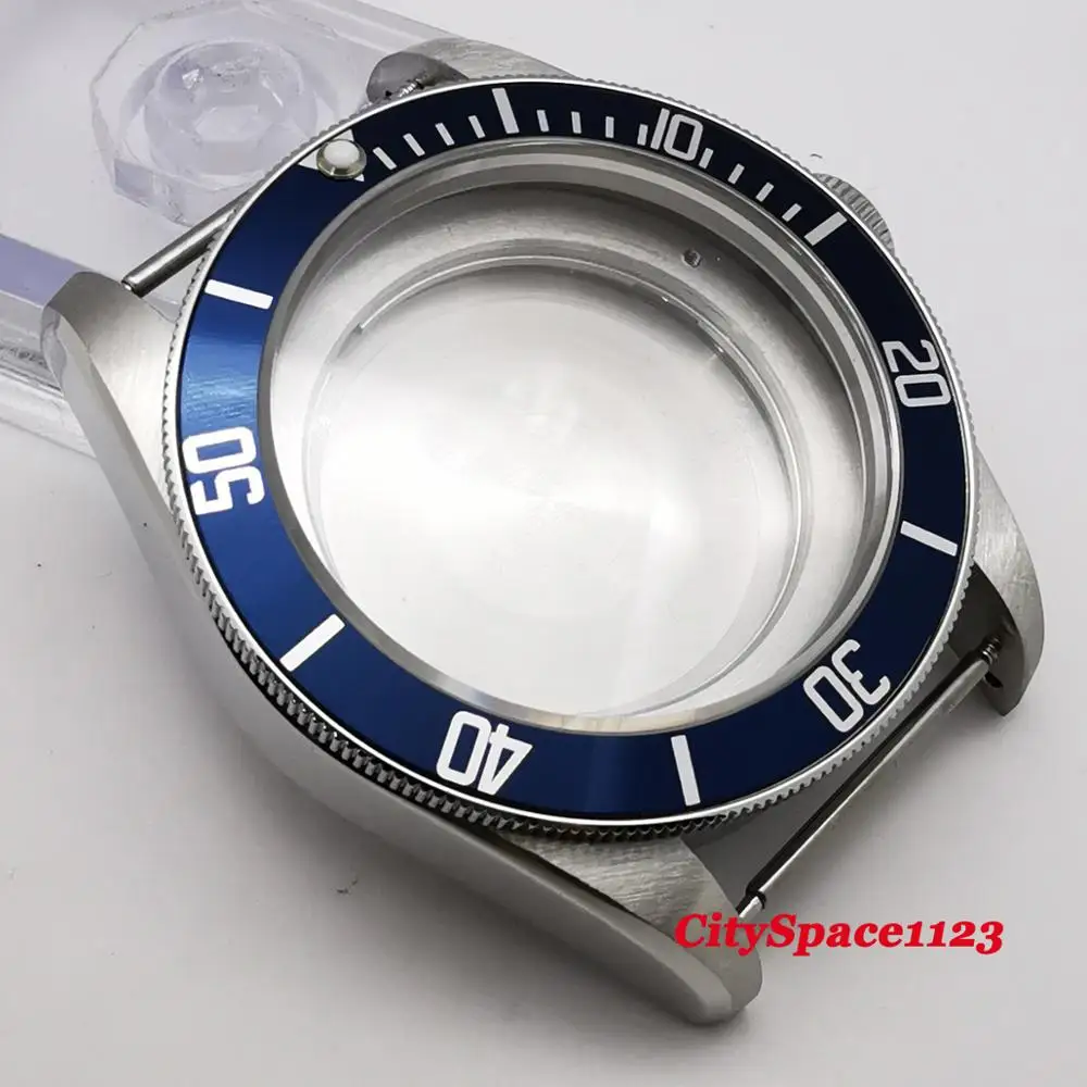 Новинка 41 мм синий ободок сапфировое стекло чехол для часов fit ETA 2836 Miyota 8215|Часы