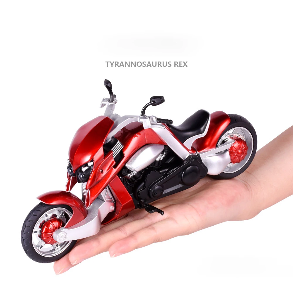 Motorcycle model 1:12 For F-YAM-AH-A V-Rex Diecast Sport Motorcycle Model Adult Childrens Toys With Sound Light Color : 1 