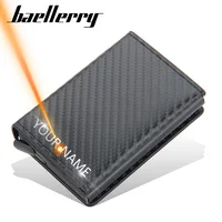 2024 Rfid Men Card Wallets Magnetic Button Free Name Customized Small Card Wallets Carbon Fiber Mini Wallet Qaulity Male Purses 1