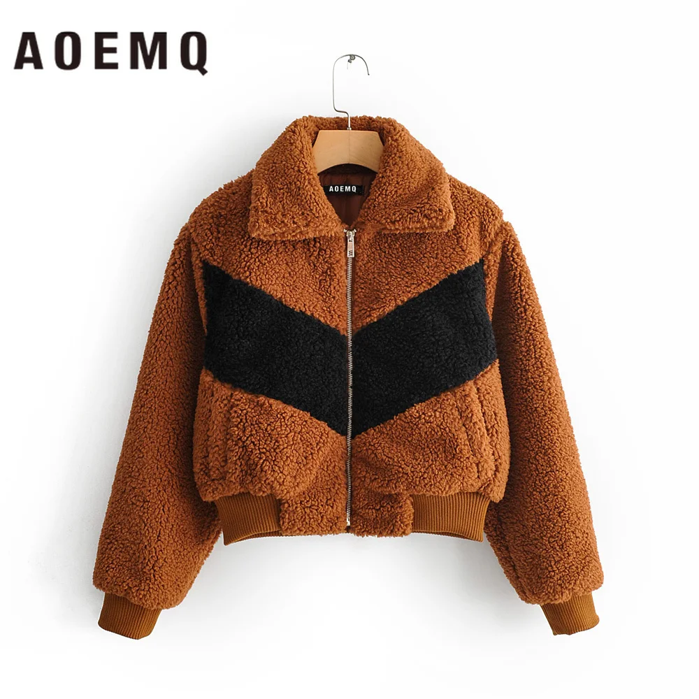 AOEMQ/модные куртки; пуховые теплые зимние плотные куртки; пивные коричневые свитера на молнии; куртки; Рождественские теплые куртки; одежда