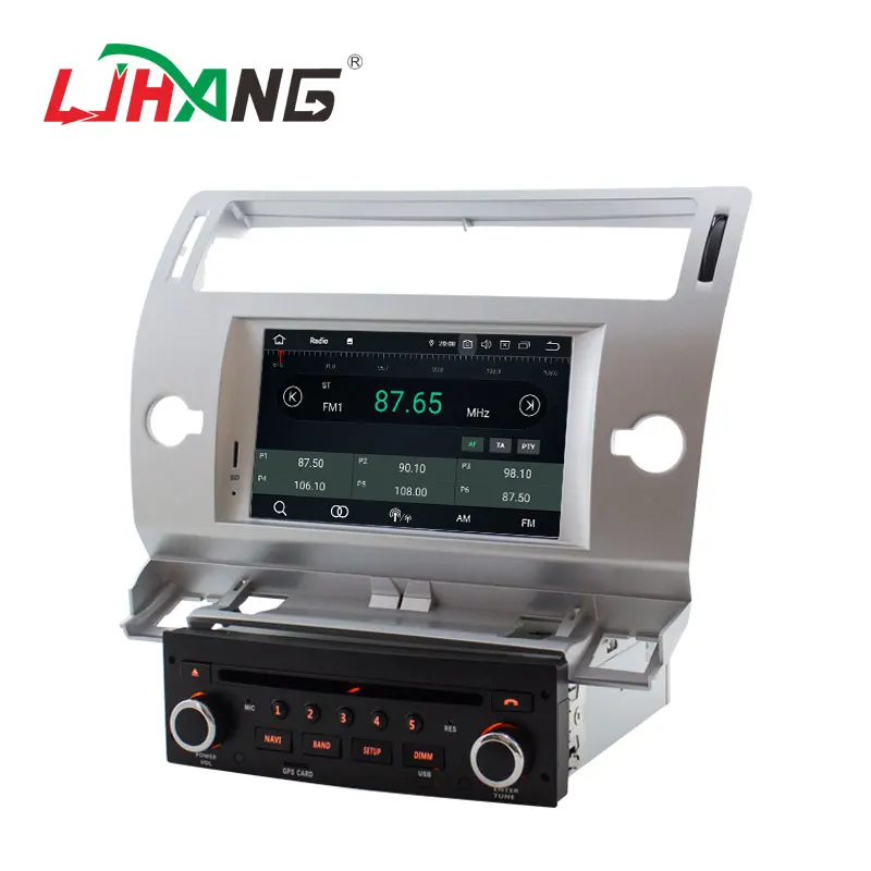 Top LJHANG Android 9.0 Car Radio DVD Player For Citroen C4 Quatre Triumph 2004-2012 Multimedia Auto Stereo GPS WIFI IPS 8 Core USB 2