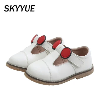

Spring Kids Bow Shoes Children Brand Dress Shoes Baby Girls Genuine Leather Flats Toddler Sweet Shoes Soft Mary Jane 2020 New