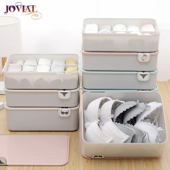 

Storage Box Plastic New Convenience Underwear Design Marking Cover Bras Socks Underpants Organizer Caja Solid