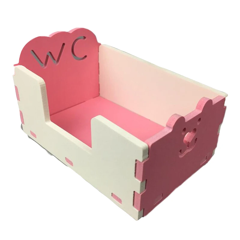 pink Hamster Toilet Hamster Urinal Potty Hamster Supplies Anti-Flip Cleaning Toilet Small Pet Toilet Hamster House Accessories - Color: pink