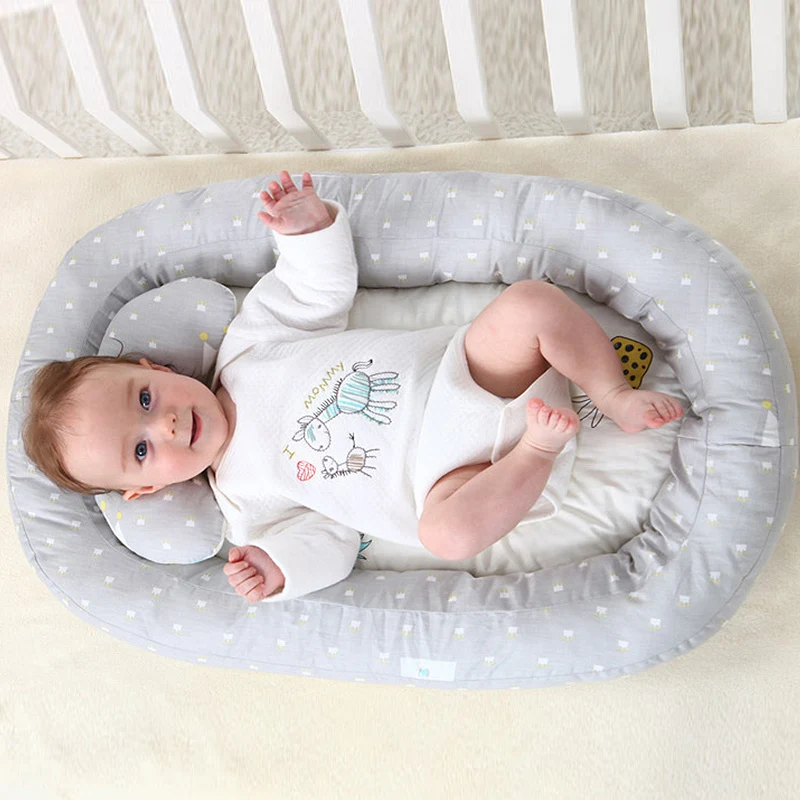 Детская кровать, воздухопроницаемая кровать для сна, хлопковая портативная кроватка для спальни, детская бионическая кровать
