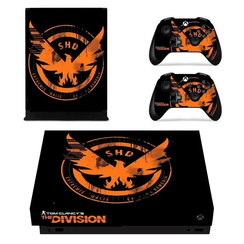 Наклейки Tom Clancy's The Division 2 s для Xbox One X наклейка на кожу Стикеры для Xbox one X консоли пульты дистанционного управления