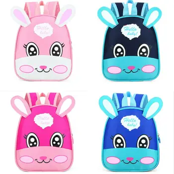 

Hot Sale Lovely Rabbit Cartoon Print Student Bags Toddler Kids Waterproof Rabbit Backpack Boy Girl Cartoon Animal School Bags