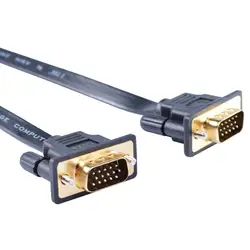 Z-TEK, Компьютерный дисплей, кабель Male-to-Male VGA, 10 м плоский кабель для передачи данных VGA, легко декоративный позолоченный штекер