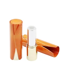 Новинка, пустая круглая трубка для помады, оранжевый пресс, подпрыгивающий бальзам для губ, контейнер, Упаковочная бутылка, 12,1 мм, пластиковые косметические контейнеры, 30 шт